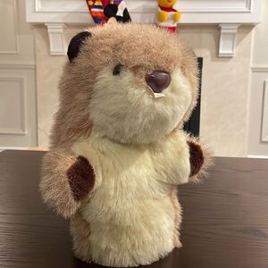 Oversized Vintage Gopher Gold Club Head Cover Gold Head Cover Excellent Used Co…